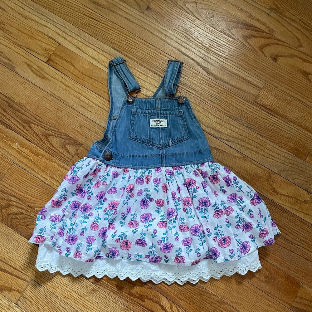 Oshkosh Girls Overall Dress - EUC